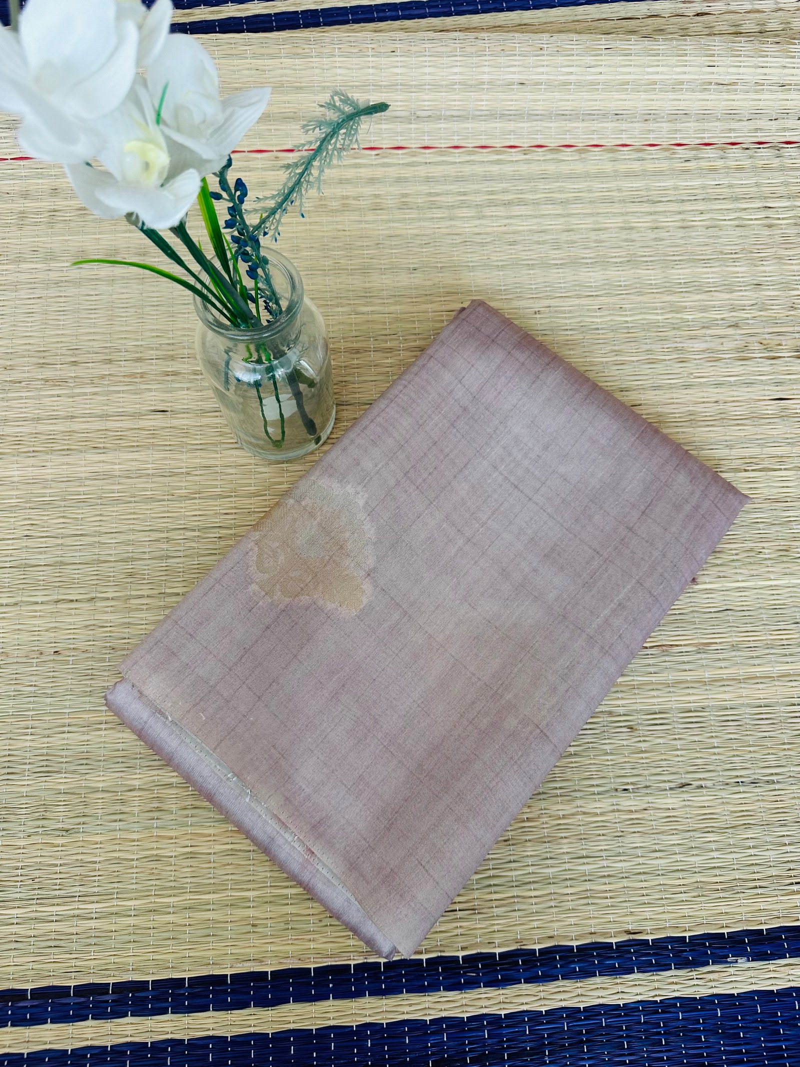Dusty mauve semi tussar sarees